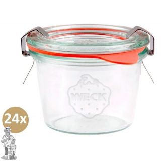 Weckglas mini stort 80 ml. per doos van 24 stuks 080 (exclusief weckklemmen)