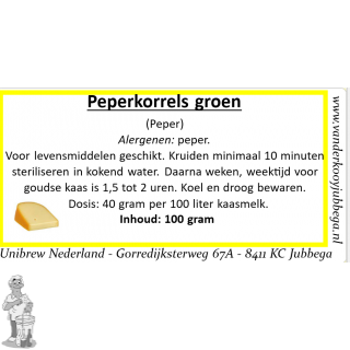 peperkorrels groen 100 gram
