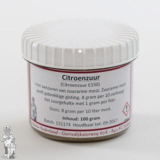 Citroenzuur per pot 100 gram
