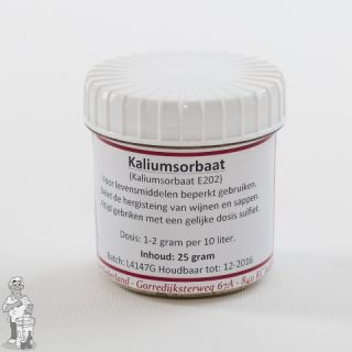Kaliumsorbaat/ Sorbistat  per pot 25 gram