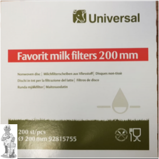 Filterwatten 20 cm diam.voor Melk 200 stuks  