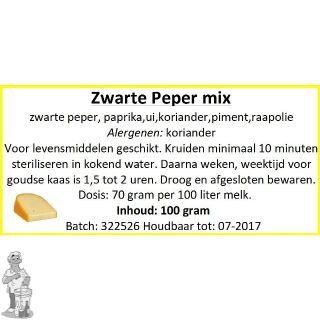 Zwarte peper mix 100 gram
